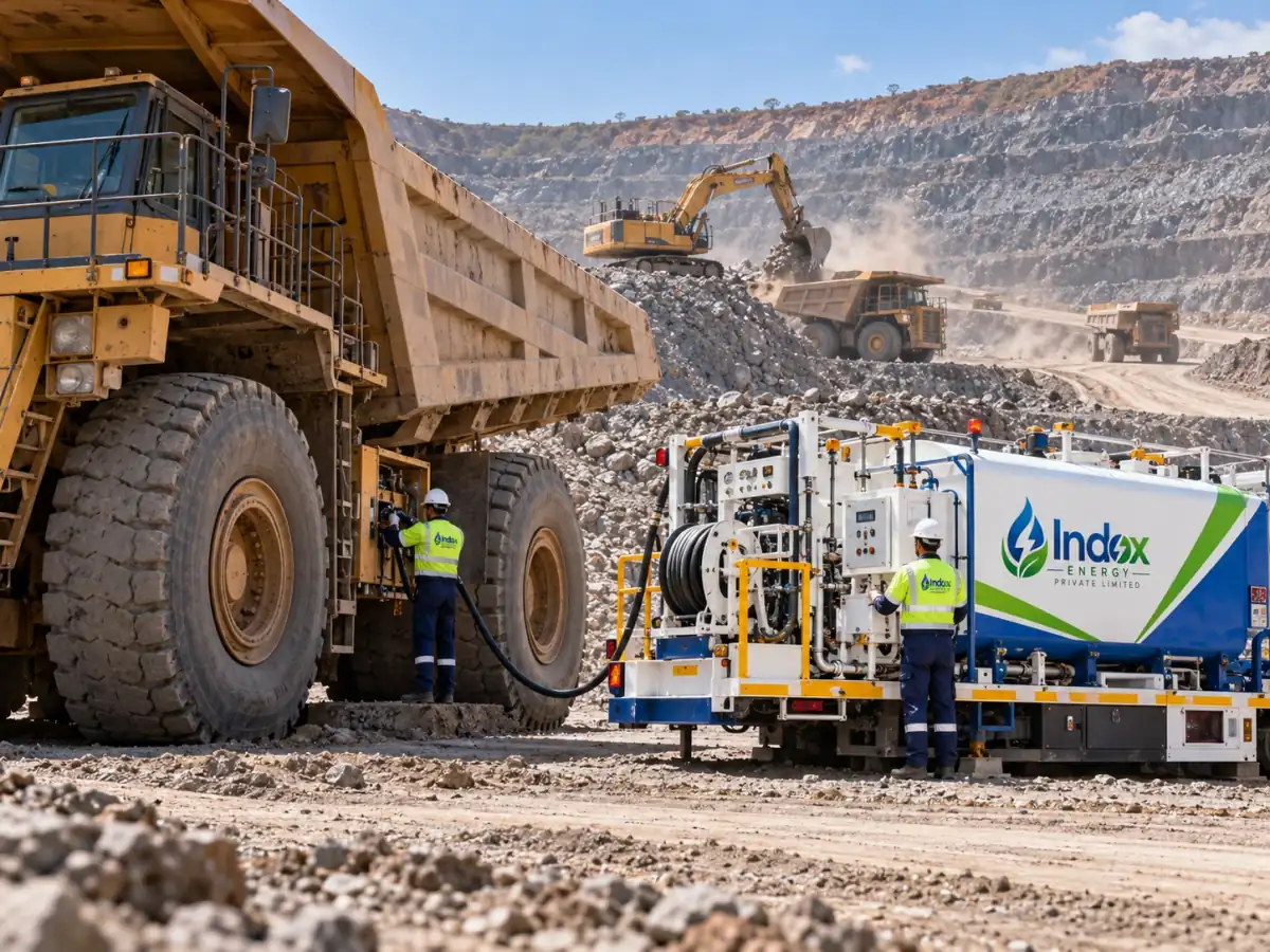 Mining and quarry operation with heavy vehicles